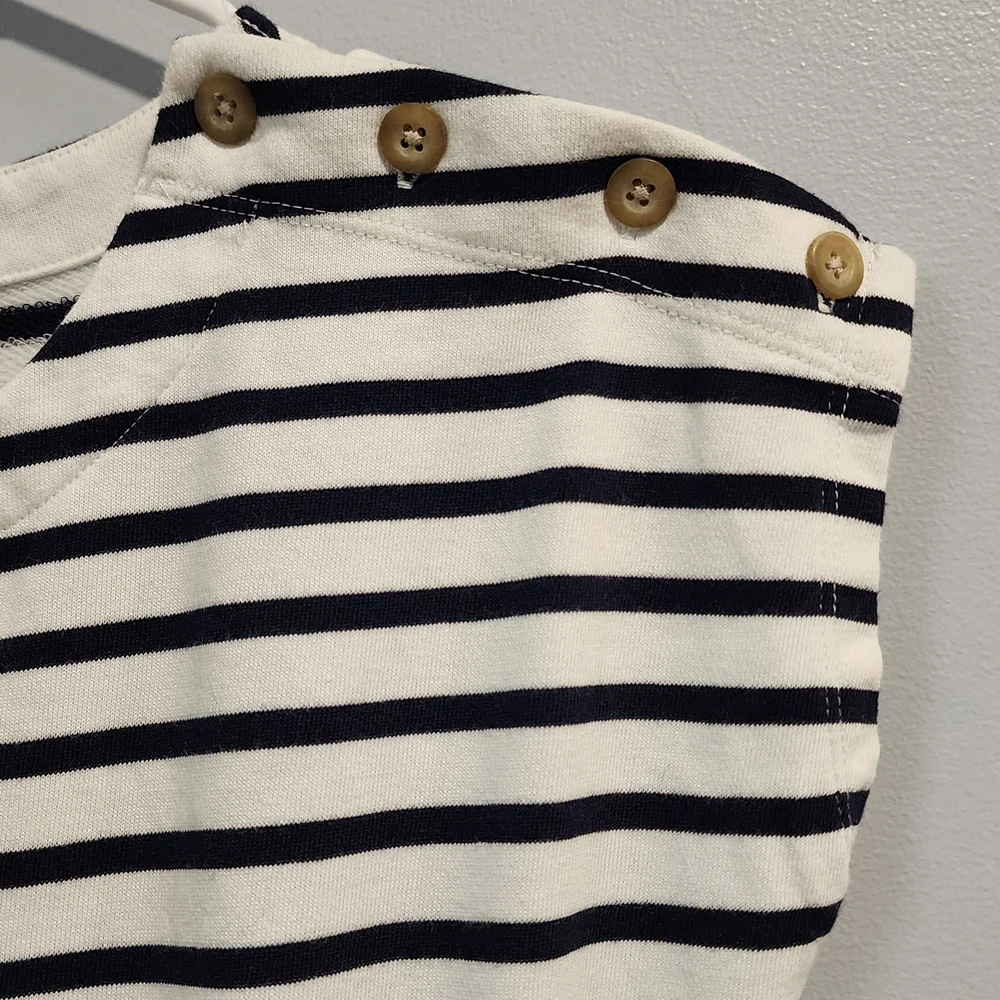 GAP Black and White Striped Bodysuit Kids Size Large